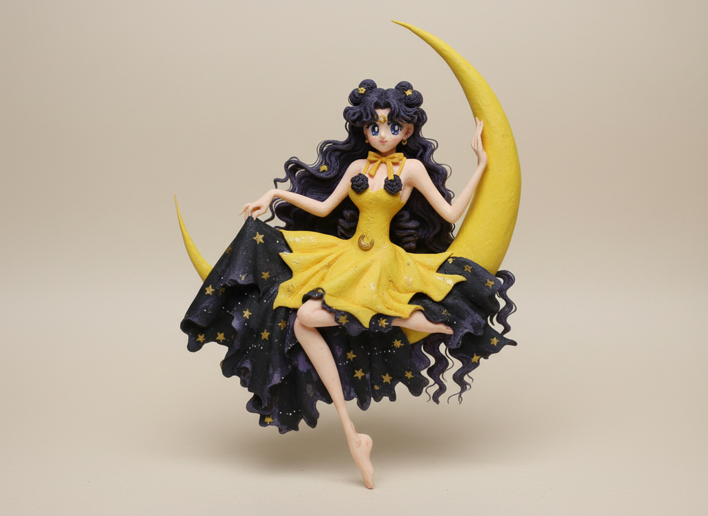 Sailor moon LUNA figurine statue human luna  Inspired by Sailor Moon