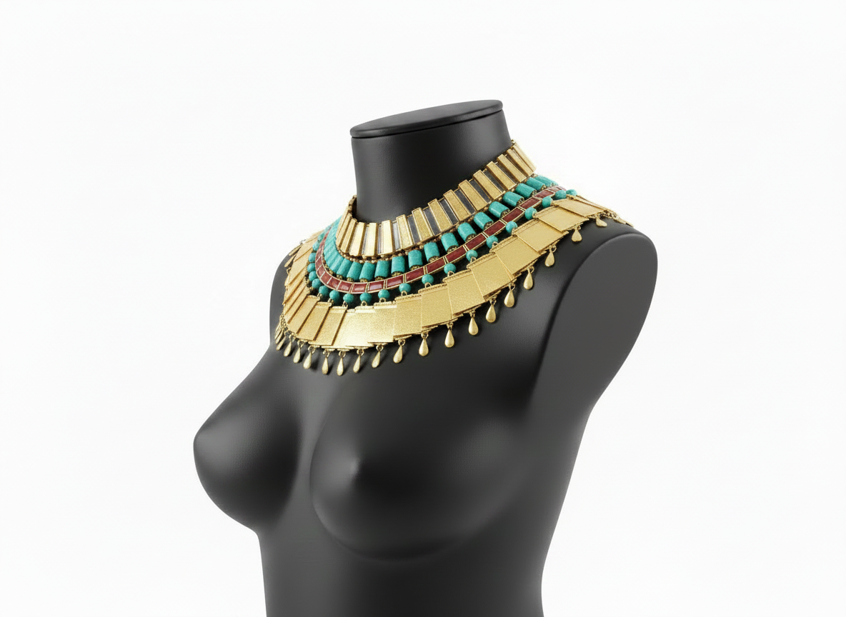 Egyptian cleopatra necklace collar haloween costume
