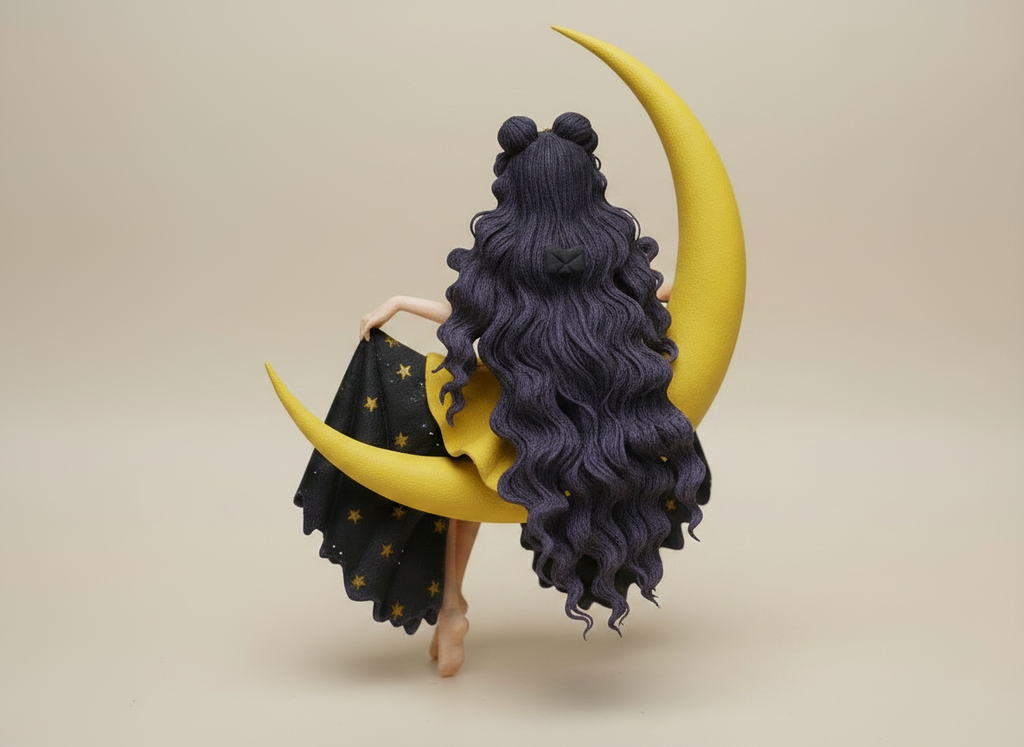 Sailor moon LUNA figurine statue human luna  Inspired by Sailor Moon